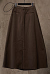 AVIVA JIFEI XUE low-waist A-line long skirt FW23-AMS-BR